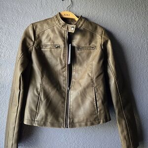 Faux leather jacket XXS